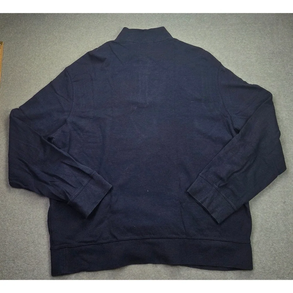 Polo Ralph Lauren Quarter 1/4 Zip Men XL‎ Navy Blue Classic Pullover Sweater